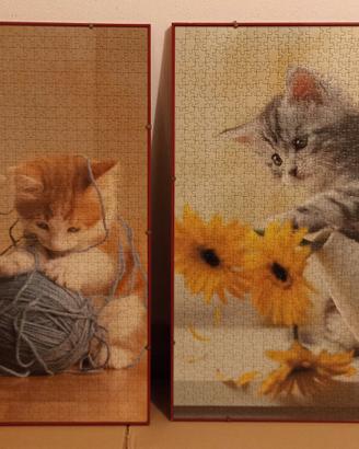 Puzzle 2 x 1000 pezzi Ravensburger incorniciati