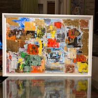 Quadro astratto su tela 98x68 completa di cornice