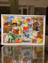 Quadro astratto su tela 98x68 completa di cornice