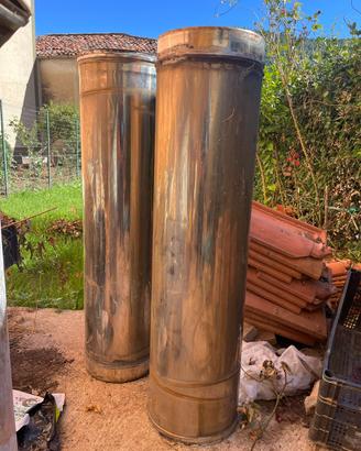 10 pz canna fumaria acciaio inox