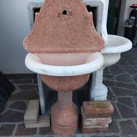 FONTANA a MURO nuova in cemento e polvere di marm