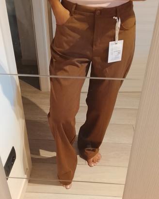 Pantaloni donna effetto camoscio tgM