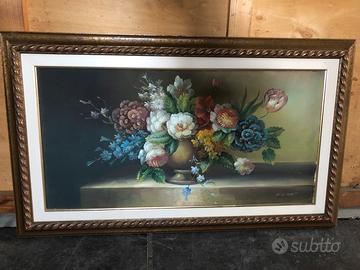 Quadro fiori Ride Costa olio tela