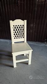 Set 4 Sedie in Legno Massiccio – Country / Shabby