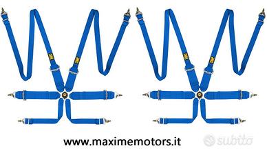 Kit 2 cinture OMP FIRST 3+2 6 punti Hans FIA 20-25
