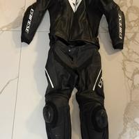 TUTA MOTO DIVISIBILE tg 50 IN PELLE PERFORATA UOMO