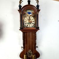 176392 Antico orologio pendolo olandese cn lunario