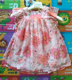 Losan tg 2 anni vestito bambina cerimonia fiori 