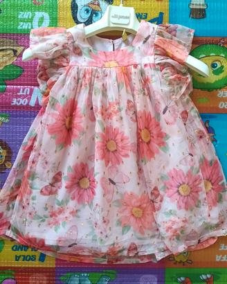 Losan tg 2 anni vestito bambina cerimonia fiori 