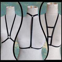 Set elastici corpetto body harness sexy rock punk 