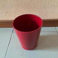 Vasetto porta piante in ceramica rosso