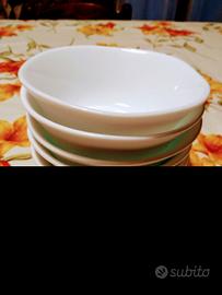 6 ciotole in ceramica bianca