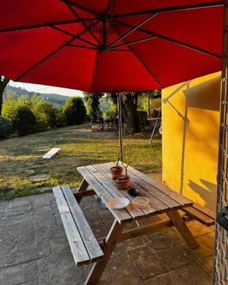 PANCA DA GIARDINO NORVEGESE + OMBRELLONE