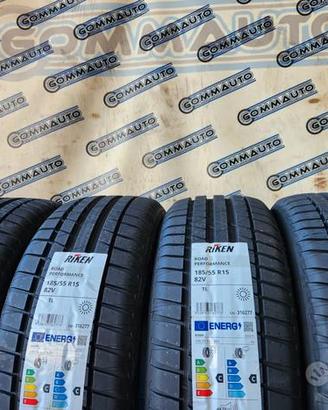 4 pneumatici nuovi 185 55 15 riken fiat 500