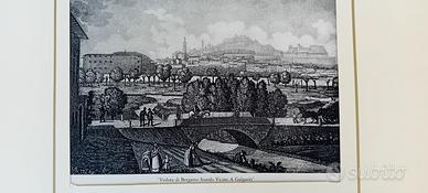 stampa antica di Bergamo xilografia rarissima 