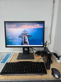 Computer Desktop Mini PC con Monitor 22'' completo