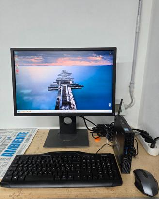 Computer Desktop Mini PC con Monitor 22'' completo