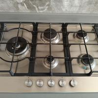 piano cottura in acciaio 75 cm 5 fuochi