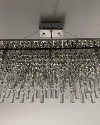 Lampadario con pendenti in vetro