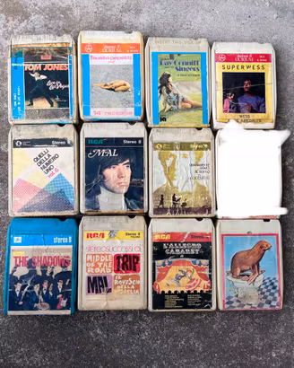 Lotto 11 Cassette Stereo 8 Vintage Anni '70