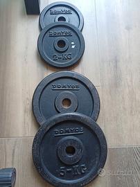 Dischi pesi Domyos in ghisa 2x5 kg + 2x2 kg