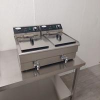 Friggitrice elettrica 16+16 lt doppia vasca Nuova