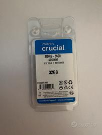 Crucial RAM DDR5 32GB 5600MHz SODIMM