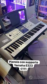 Tastiera pianola Yamaha E323 con supporto