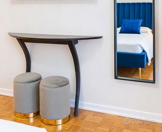 Coppia di Pouf contenitore  effetto velluto