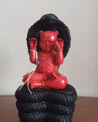 Rarissima Statuetta Kuman Thong su Cobra Naga