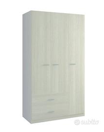 Armadio 210, 3 ante e 2 cassetti olmo