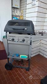 barbecue a gas con pietra lavica