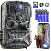 WOLFANG Fototrappola 4K 48MP HD,38 LED-940nm