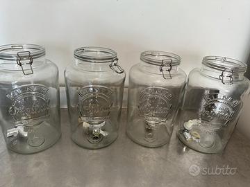Set 6 Dispenser Bevande Kilner 5 L Vetro Rubinetto