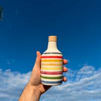 Dispenser olio bottiglia di ceramica fatta a mano