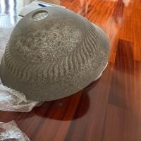 Plafoniera in vetro grigio