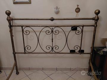 Letto in ferro battuto bronzo satinato