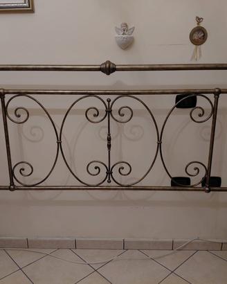Letto in ferro battuto bronzo satinato
