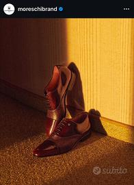 Moreschi scarpe Oxford da cerimonia in peccary