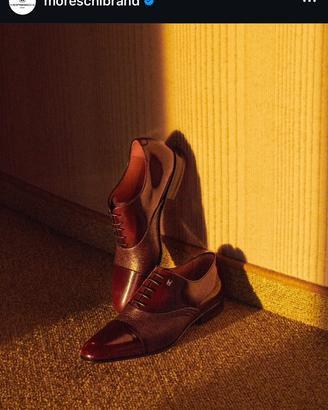 Moreschi scarpe Oxford da cerimonia in peccary