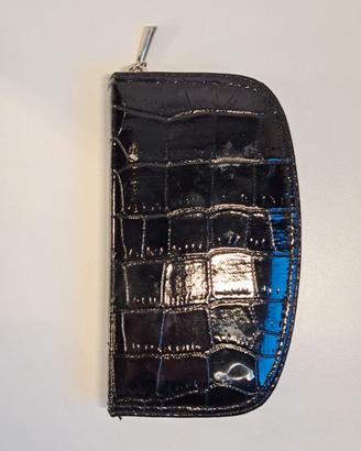 Carpisa portapennelli pochette rigida nera vernice
