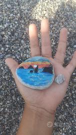 Souvenir Pietra Siciliana decorata a mano