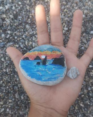 Souvenir Pietra Siciliana decorata a mano