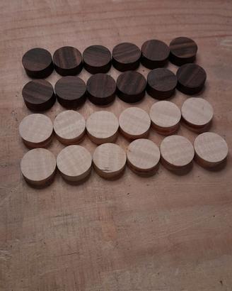 24 tondini in Malaysian Blackwood/ Acero marezzato