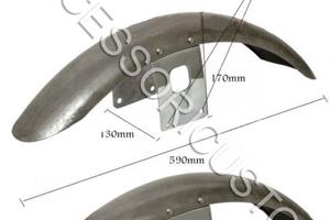 Parafango anteriore universale grezzo per moto cus