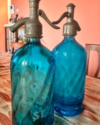 Coppia Bottiglia seltz vintage