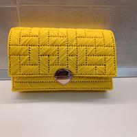 Borsa con rete canvas fatta a mano