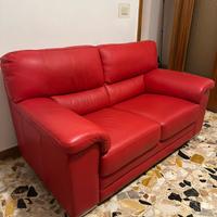 Divano ecopelle rosso