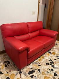 Divano ecopelle rosso