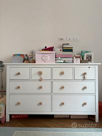 Cassettiera bianca 8 cassetti